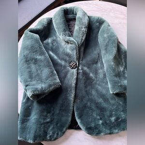 Women's Teddybear Green Jacket